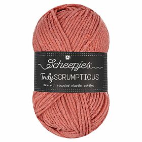 Scheepjes Truly Scrumptious 308 Grapefr. Curd Tart / steenrood - Garen van gerecyclede plastic flessen
