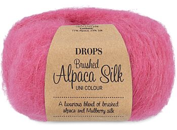 DROPS Brushed Alpaca Silk Uni Colour - 31 felroze - Wol Garen 1