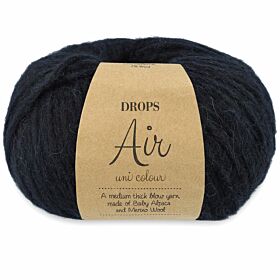 DROPS Air 31 zwart (Uni Colour) - Alpacawol Garen
