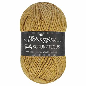 Scheepjes Truly Scrumptious 310 Honeycomb Crunch / hone / zandgeel - Garen van gerecyclede plastic flessen