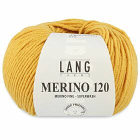 Lang Yarns Merino 120 - 311 okergeel - Merinowol Garen