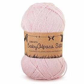 DROPS BabyAlpaca Silk Uni Colour - 3125 lichtroze - Wol & Garen