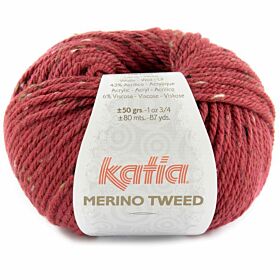 Katia Merino Tweed 315 framboosrood - Merinogaren