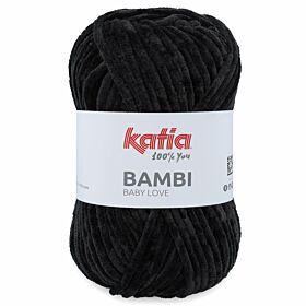 Katia Bambi 315 zwart - Chenille Garen