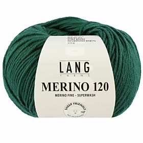 Lang Yarns Merino 120 - 318 legergroen / donkergroen - Merinowol Garen
