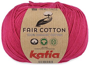 Katia Fair Cotton - 32 framboosrood - Biologisch Katoengaren