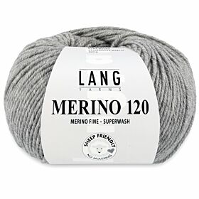 Lang Yarns Merino 120 - 324 grijs mix gemêleerd - Merinowol Garen