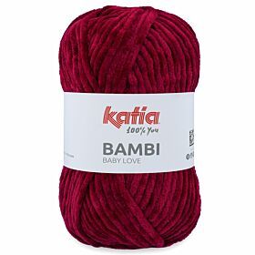 Katia Bambi 327 wijnrood / bordeaux - Chenille Garen