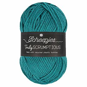 Scheepjes Truly Scrumptious 328 Ocean Pudding Cup / petroleum - Garen van gerecyclede plastic flessen 