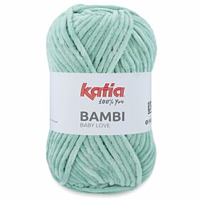 Katia Bambi 328 witgroen / zeegroen - Chenille Garen