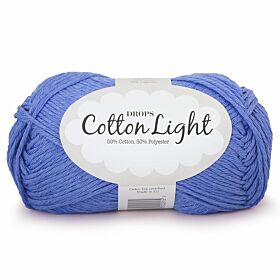 DROPS Cotton Light Uni Colour - 33 blauwe hyacint - Katoen/Polyester Garen