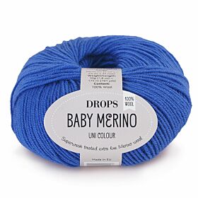 DROPS Baby Merino Uni Colour - 33 electroblauw - Wol & Garen