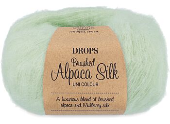 DROPS Brushed Alpaca Silk Uni Colour - 33 pistache ijs - Wol Garen 1