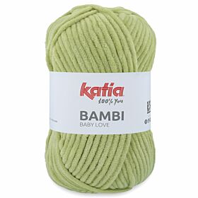 Katia Bambi 332 pistache / lichtgroen - Chenille Garen