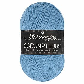 Scheepjes Scrumptious 335 Raspberry Rock Candy / hemelsblauw - Gerecycled polyester/acryl garen