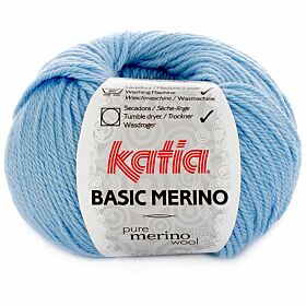Katia Basic Merino 34 hemelsblauw - Wol/Acryl Garen
