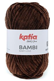 Katia Bambi - 343 chocolade bruin - Chenille Garen 1