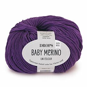 DROPS Baby Merino Uni Colour - 35 donkerpaars - Wol & Garen