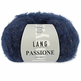 Lang Yarns Passione 35 marineblauw mix - Baby Alpacawol Garen
