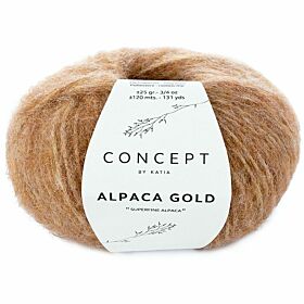 Katia Concept Alpaca Gold 351 camel met goud - Glans Garen