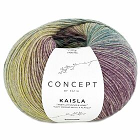 Katia Concept Kaisla Socks 352 groen turkoois paars - Sokkengaren