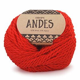 DROPS Andes Uni Colour - 3620 kerstrood - Wol & Garen
