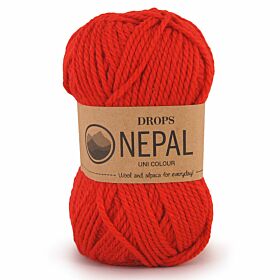 DROPS Nepal Uni Colour - 3620 rood - Wol & Garen