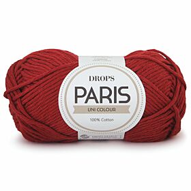 DROPS Paris Uni Colour - 37 wijnrood / roestrood - Katoen Garen