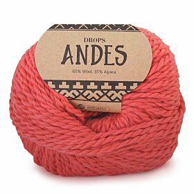 DROPS Andes Uni Colour - 3740 koraal - Wol & Garen