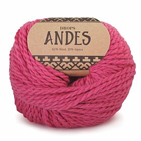 DROPS Andes Uni Colour - 3755 cerise - Wol & Garen