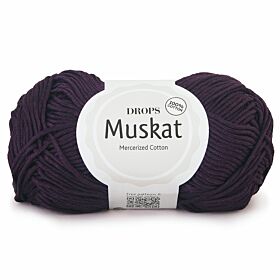 DROPS Muskat Uni Colour - 38 aubergine - Katoen Garen