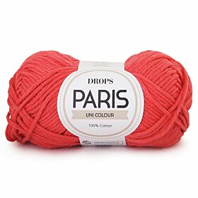 DROPS Paris Uni Colour - 38 framboos / koraal - Katoen Garen