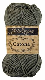 Scheepjes Catona 50 gram - 387 dark olive / donker olijfgroen - Katoen Garen