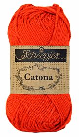 Scheepjes Catona 50 gram - 390 poppy rose / felrood - Katoen Garen