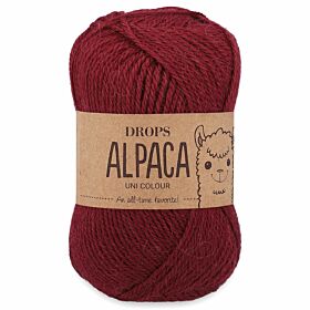 DROPS Alpaca 3900 donkerrood (Uni Colour) - Wol Garen