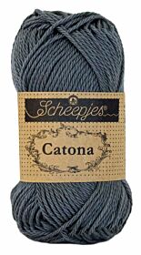Scheepjes Catona 50 gram - 393 charcoal / donkergrijs - Katoen Garen