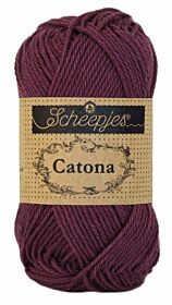 Scheepjes Catona 50 gram - 394 shadow purple / donkerpaars - Katoen Garen