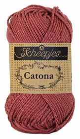 Scheepjes Catona 50 gram - 396 rose wine / licht wijnrood - Katoen Garen