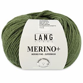 Lang Yarns Merino Plus 397 olijfgroen - Merinowol Garen
