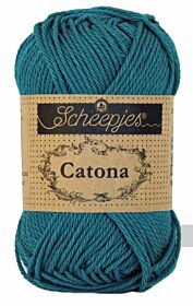 Scheepjes Catona 50 gram - 400 petrol blue / blauw - Katoen Garen