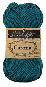 Scheepjes Catona 50 gram - 401 dark teal - Katoen Garen