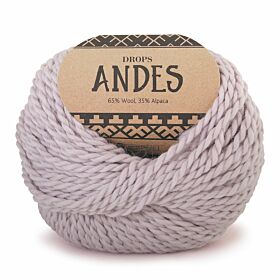 DROPS Andes Uni Colour - 4010 grijslila - Wol & Garen