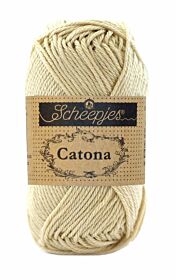 Scheepjes Catona 50 gram - 404 english tea / lichtbeige - Katoen Garen