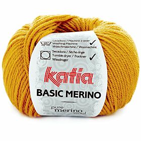 Katia Basic Merino 41 mosterdgeel - Wol/Acryl Garen