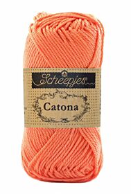 Scheepjes Catona 50 gram - 410 rich coral / koraal - Katoen Garen