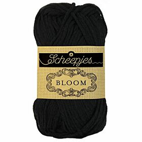 Scheepjes Bloom 420 black iris - zwart katoengaren
