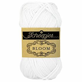 Scheepjes Bloom 424 snow drop - spierwit katoengaren