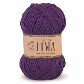 DROPS Lima Uni Colour - 4377 donkerpaars - Wol & Garen