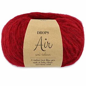 DROPS Air 44 karmijnrood (Uni Colour) - zachte babyalpaca en merinowol