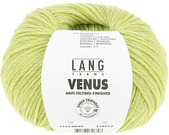 Lang Yarns Venus - 44 limoen - Merino/Katoen Garen 1